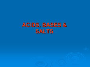 Acids, Bases, and Salts