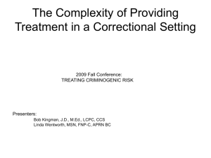 3.ComplexityofProvidingTreatmentinaCorrectionalSettingKINGMAN