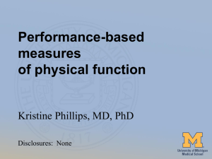 Performance-based measures of physical function