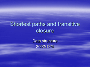 Shortest paths and transitive closure