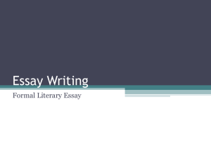 Essay Writing / Microsoft PowerPoint 97