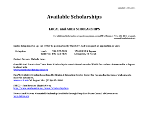 LOCAL and AREA SCHOLARSHIPS