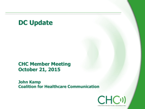 CHC Member Mtg Oct. 21 - Coalition for Healthcare Communication