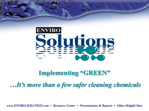 implementing green cleaning, a comprehensive - Enviro