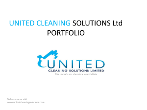 UNITED CLEANING SOLUTIONS Ltd PORTFOLIO