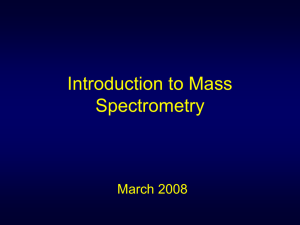 Introduction to Mass Spectrometry - E-cats
