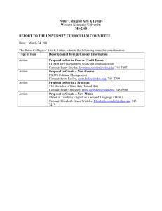 report to the university curriculum committee