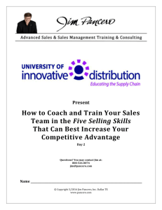 Improving Your Team's Operational Selling Skills