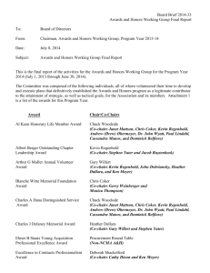 Board Brief 2014-33 Awards and Honors Working Group Final Report