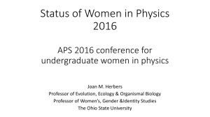 Women in Physics - The Ohio State University