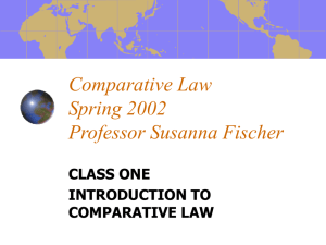 WHAT IS COMPARATIVE LAW?