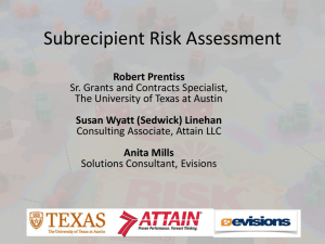Session 23: Subrecipient Risk Assessment and Monitoring in the