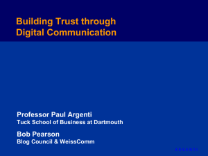 Building Trust through Digital Communication Professor Paul