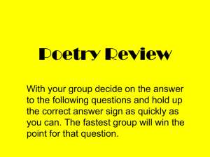 Poetry Review - Newton Middle School