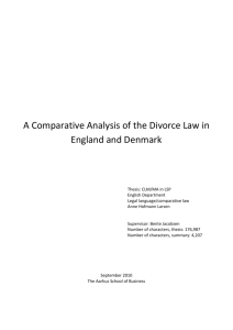 Speciale CLM-engelsk A Comparative Analysis of the Divorce Law