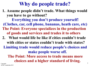 Comparative Advantage and Trade