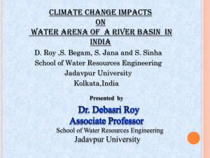 Climate Change Impacts on Water Arena of a River Basin in India