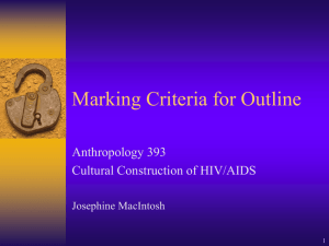 Marking Criteria for Outline