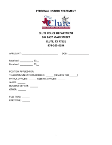 Application - Clute Police Department
