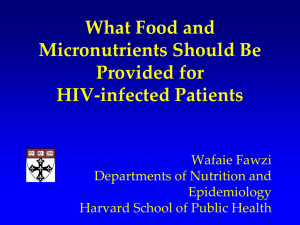 What Food and Micronutrients Should Be Provided for HIV