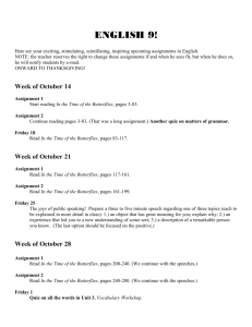 Assignments October-November