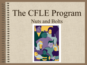 CFLE Nuts and Bolt - School of Family Life