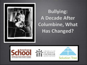 Bullying PowerPoint: A Decade After Columbine, What Has Changed?