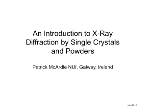 An Introduction to X-ray Diffraction