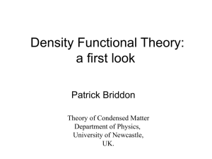 Density Functional Theory, part 1