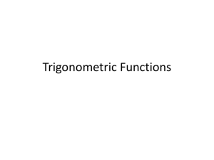 Trig Functions & Unit Circle