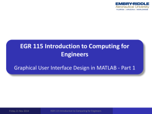 Graphical User Interface Design in MATLAB