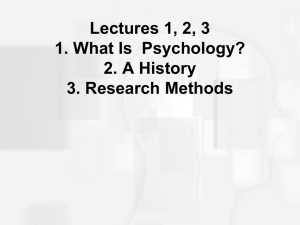 Chapter 1: What is Psychology?