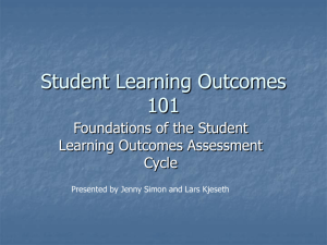 Student Learning Outcomes 101