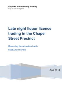 Late night liquor licence trading in the Chapel Street Precinct