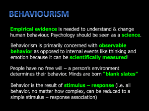 DAY 3 - Behaviorism