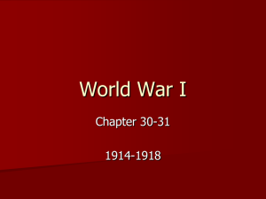 World War I - Dickinson ISD