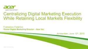Centralizing Digital Marketing Execution while retaining Local