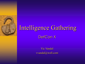 Intelligence Gathering