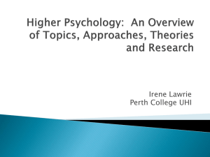 H Psych Overview Irene Lawrie