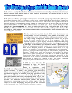 Apartheid & Nelson Mandela