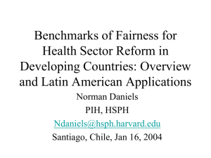 Benchmarks of Fairness for Health Sector Reform in Developing