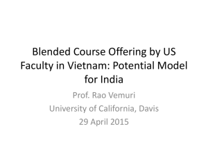 Blended Course Offering by US Faculty in Vietnam: Potential Model