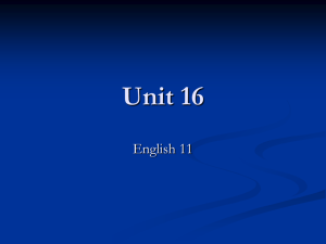 Vocab Unit 16