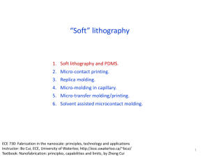 Soft lithography - University of Waterloo