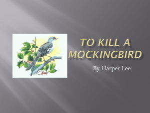 To Kill a Mockingbird - Shore Regional High School