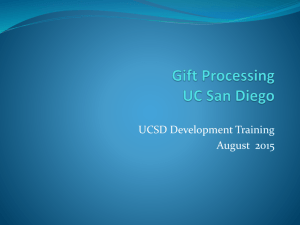 UCSD Gift Processing