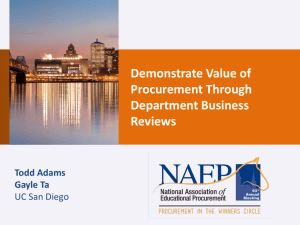 Todd Adams & Gayle Ta - Demonstrate the Value of Procurement