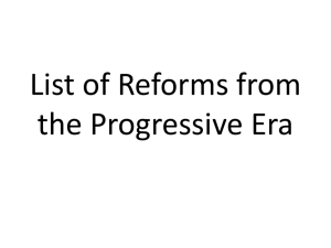 List of Reforms - Mr. Tyler's Lessons