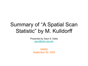 Summary of “A Spatial Scan Statistic” by M. Kulldorff