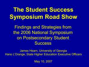 The Student Success Symposium Road Show